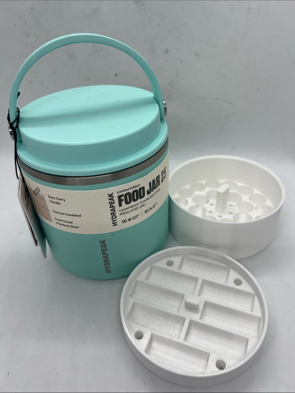 Hydrapeak Food Jar Insulated Stainless Steel Plus Peptide Storage Container NWT